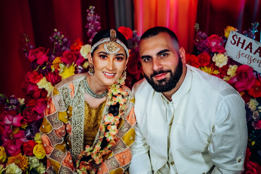 Novios boda de estilo árabe