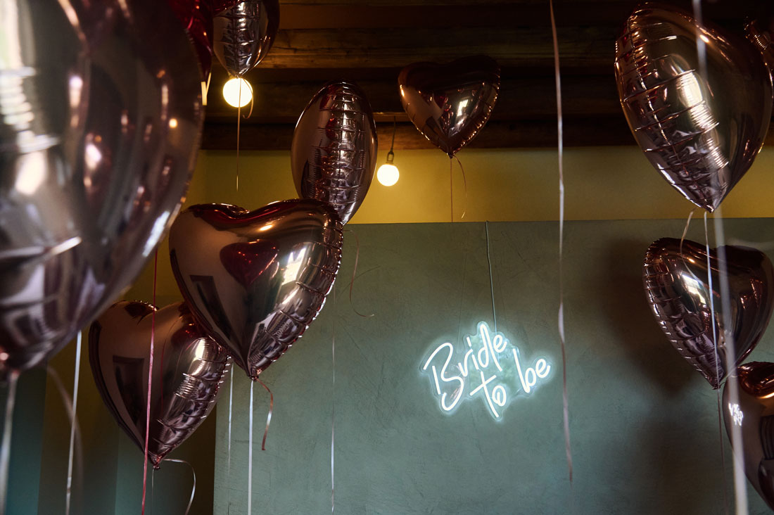 Decoración con globos para Bride to Be