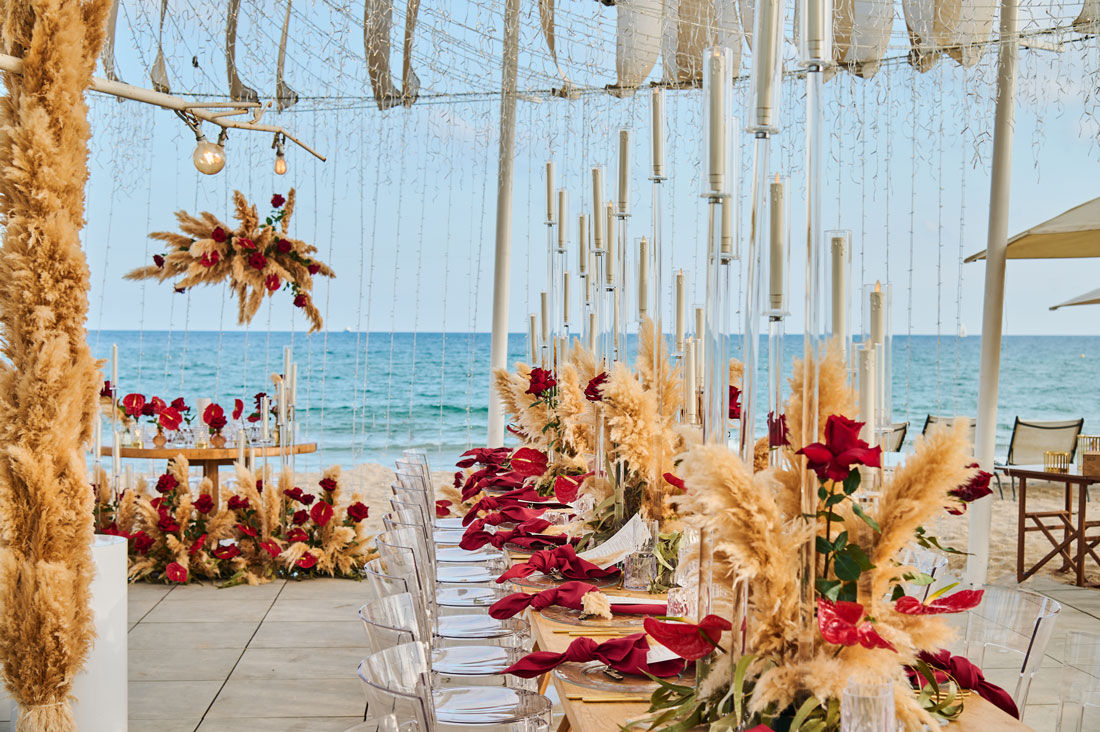 Decoración para Bodas árabes de ensueño en la playa con Hikayat Events